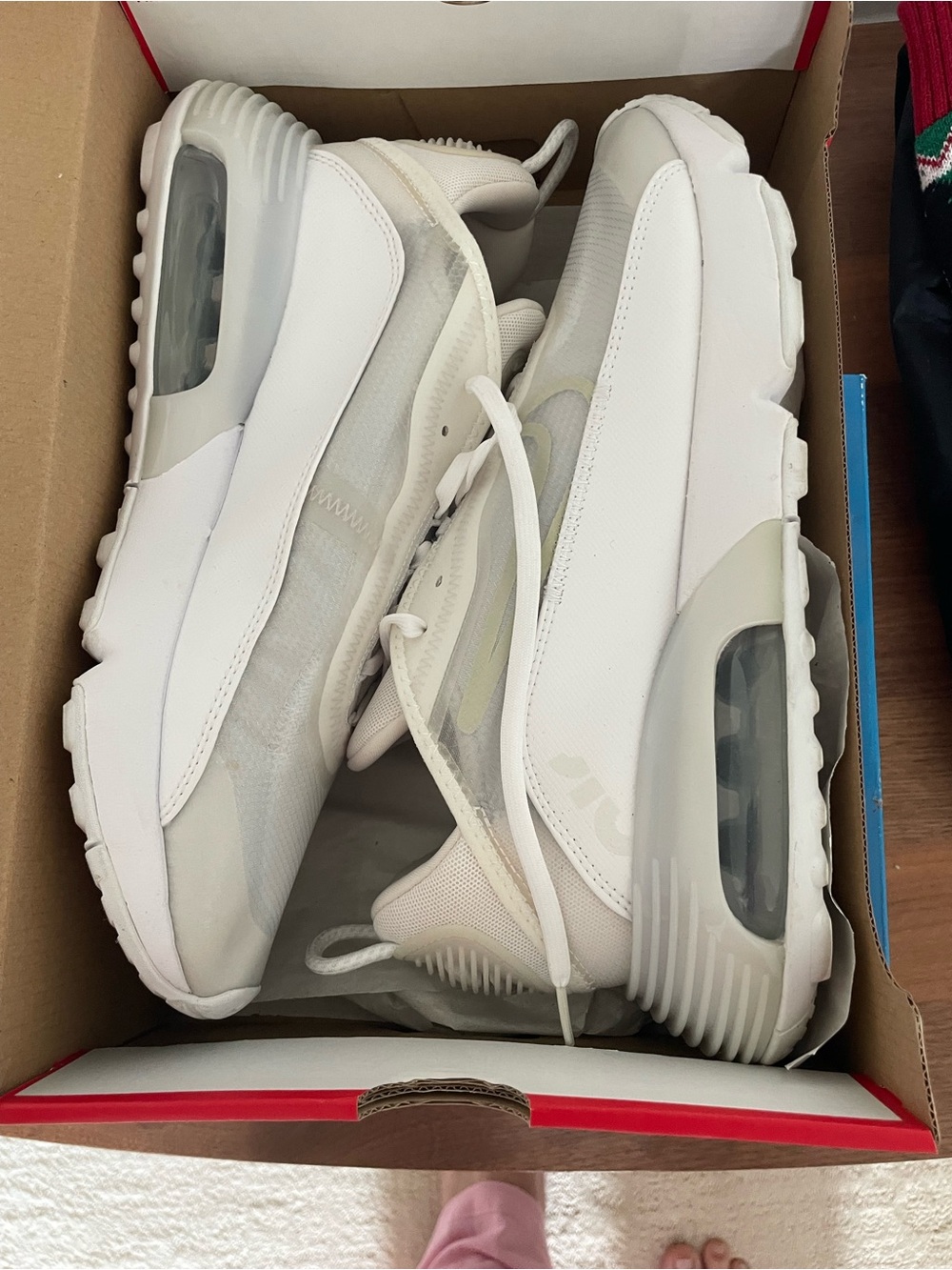 Nike White Men's Air Max-Style Sneakers